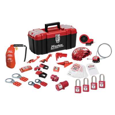 MASTERLOCK PORTABLE LOCKOUT KIT WITH PREMIER VALVE AND ELECTRICAL DEVICE